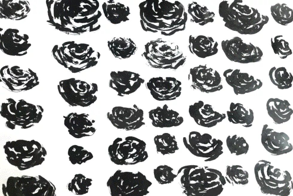 ნახატი, შავი ვარდები