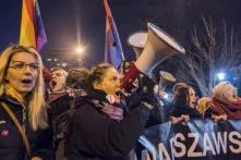 »women's day protest in Warsaw«