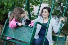 თამთა თათარაშვილის პორტრეტი შვილთან ერთად